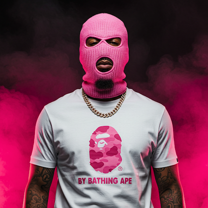 BAPE SHIRT (WHITE AND PINK)